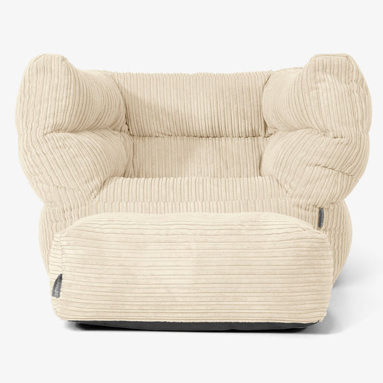 Albert Bean Bag Armchair 2.0 - Cord Cream 02