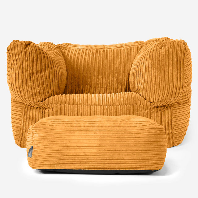 Albert Bean Bag Armchair - Cord Golden Honey 02