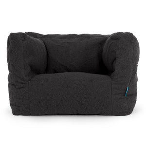Albert Children's Bean Bag Armchair 1-5 yr - Boucle Graphite Grey