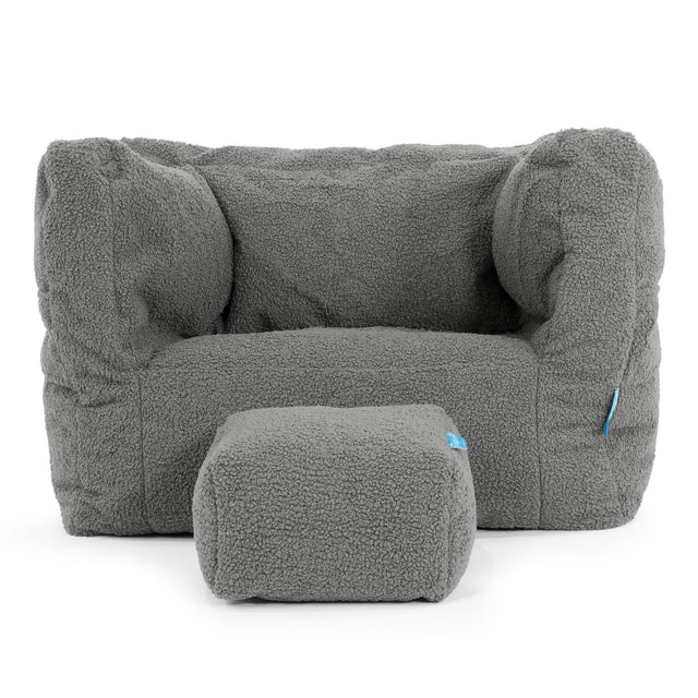 Albert Children's Bean Bag Armchair 1-5 yr - Boucle Grey 03