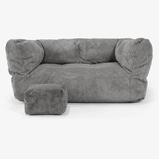 Albert Kids Sofa Bean Bag 2-6 yr - Pom Pom Charcoal Grey 02