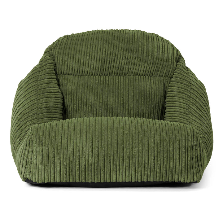 Aya Floor Chair Bean Bag - Cord Forest Green 02