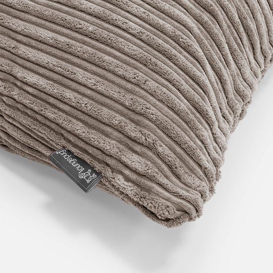 Bolster Scatter Cushion Cover 20 x 55cm - Cord Dovetail Grey 03