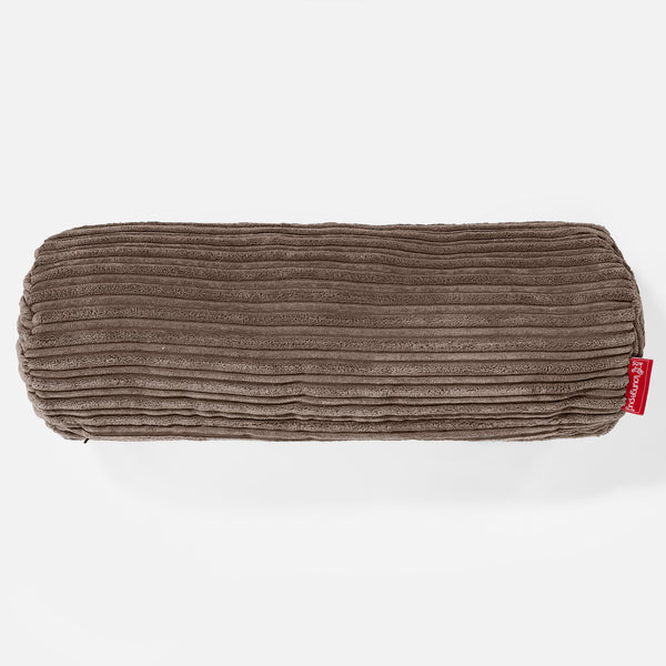 Bolster Scatter Cushion Cover 20 x 55cm - Cord Mocha Brown