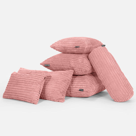 Bolster Scatter Cushion Cover 20 x 55cm - Cord Peach 04