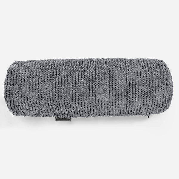 Bolster Scatter Cushion Cover 20 x 55cm - Pom Pom Black 01