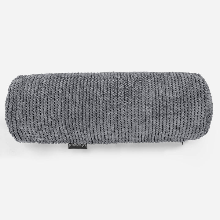 Bolster Scatter Cushion Cover 20 x 55cm - Pom Pom Black 02