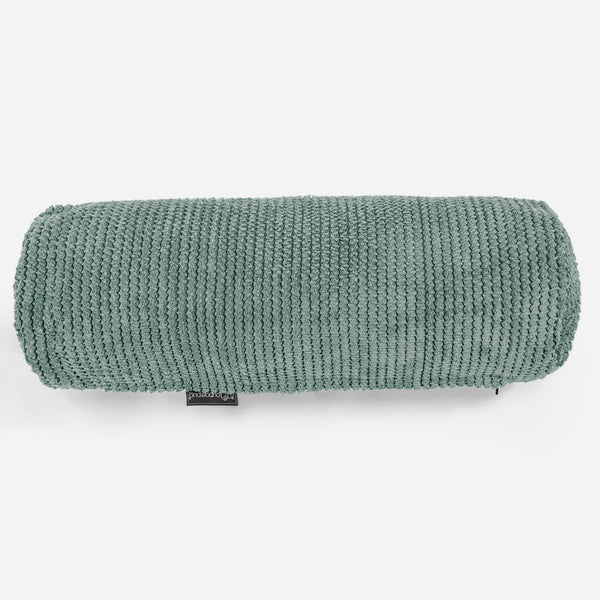 Bolster Scatter Cushion Cover 20 x 55cm - Pom Pom Emerald Green 01