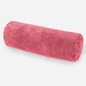 Bolster Scatter Cushion Cover 20 x 55cm - Pom Pom Pastel Red
