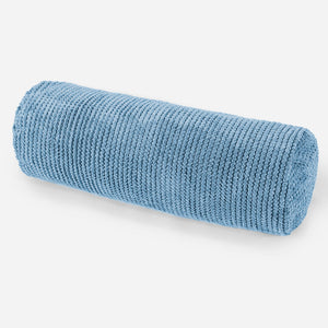 Bolster Scatter Cushion Cover 20 x 55cm - Pom Pom Sky Blue