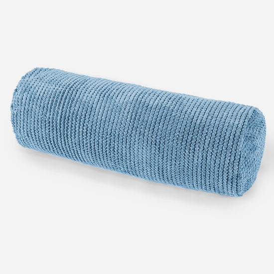 Bolster Scatter Cushion Cover 20 x 55cm - Pom Pom Sky Blue 01