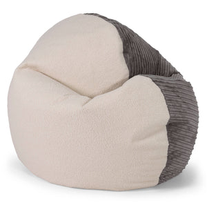 Flexforma Kids Bean Bag Chair for Toddlers 1-3 yr - Boucle & Cord Graphite Grey