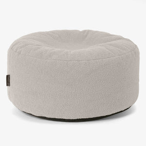 Large Round Pouffe - Boucle Ivory