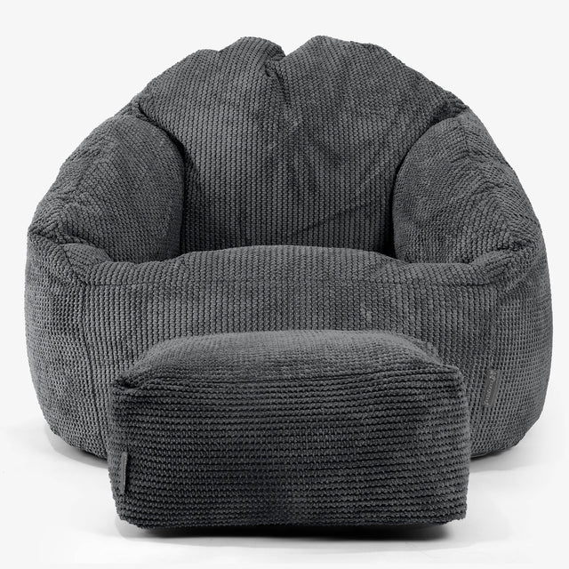 Bubble Bean Bag Chair - Pom Pom Black 02