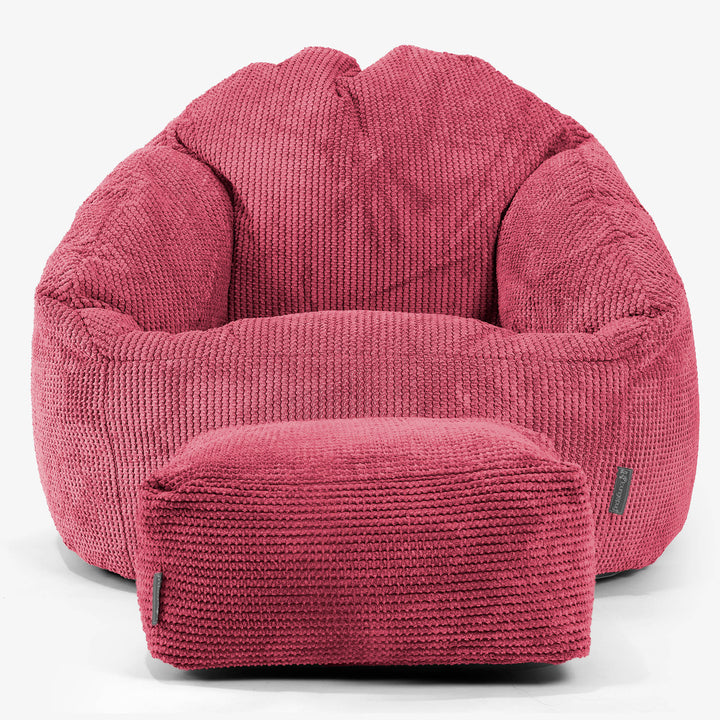 Bubble Bean Bag Chair - Pom Pom Pastel Red 02