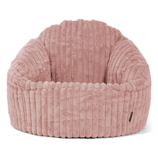 Bubble Bean Bag Chair - Ultra Plush Cord Dusty Pink 01