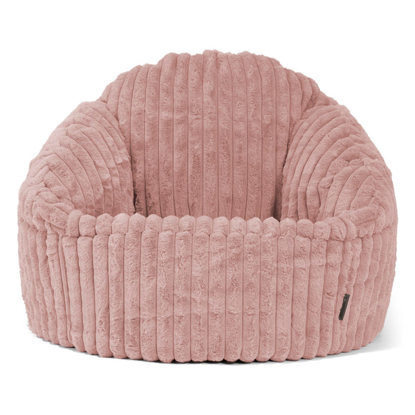 Bubble Bean Bag Chair - Ultra Plush Cord Dusty Pink 01