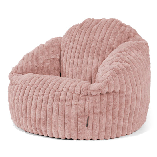 Bubble Bean Bag Chair - Ultra Plush Cord Dusty Pink 04