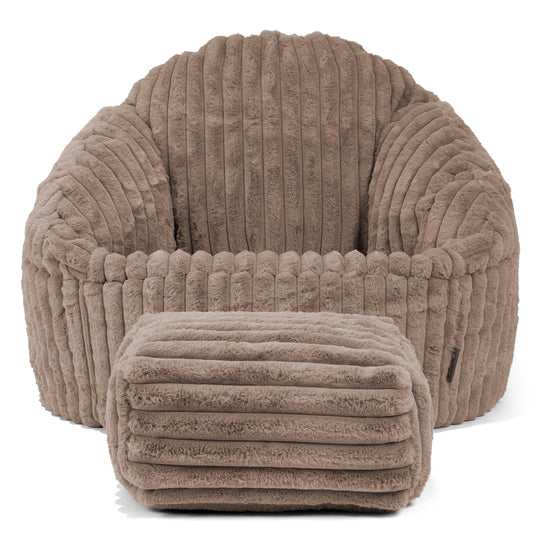 Bubble Bean Bag Chair - Ultra Plush Cord Minky 02