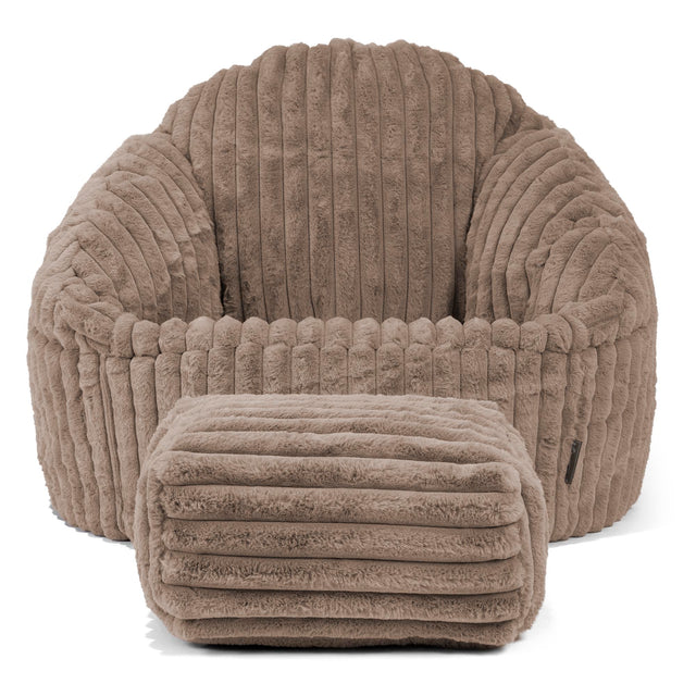Bubble Bean Bag Chair - Ultra Plush Cord Minky 02