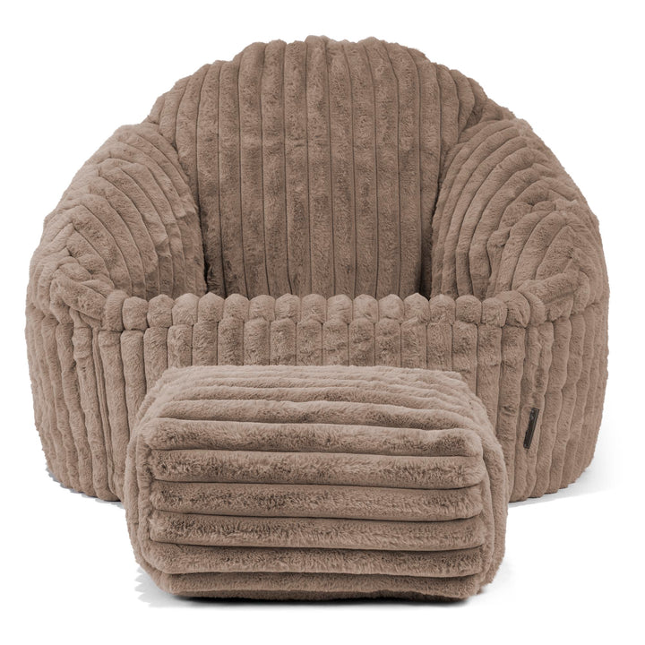 Bubble Bean Bag Chair - Ultra Plush Cord Minky 02