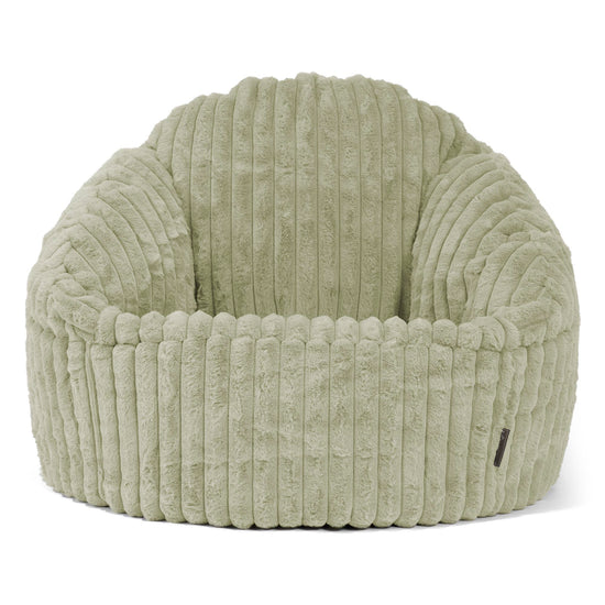 Bubble Bean Bag Chair - Ultra Plush Cord Sage Green 01