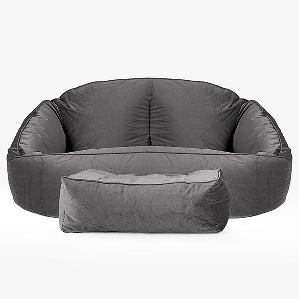 Bubble Sofa Bean Bag - Velvet Graphite Grey 01