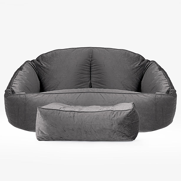 Bubble Sofa Bean Bag - Velvet Graphite Grey 02