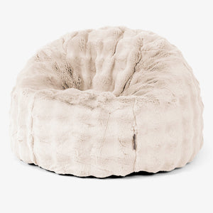 Classic Bean Bag Chair - Bubble Faux Fur Cream