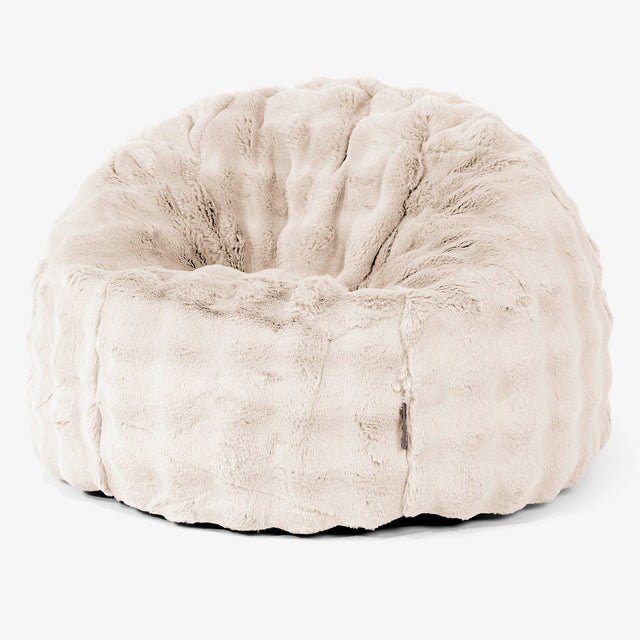 Classic Bean Bag Chair - Bubble Faux Fur Cream 01