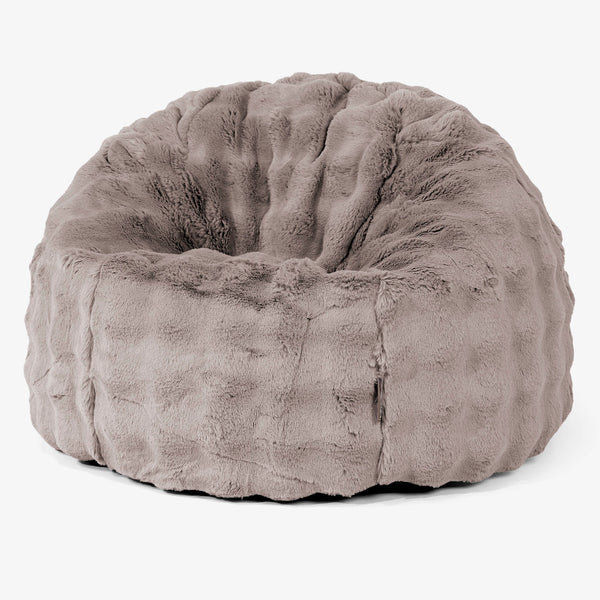 Classic Bean Bag Chair - Bubble Faux Fur Mink 01