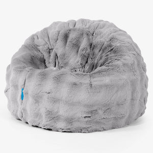 Classic Kids Bean Bag Chair 1-5 yr - Bubble Faux Fur Grey