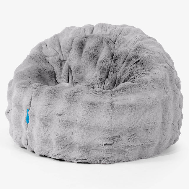Classic Kids Bean Bag Chair 1-5 yr - Bubble Faux Fur Grey 01
