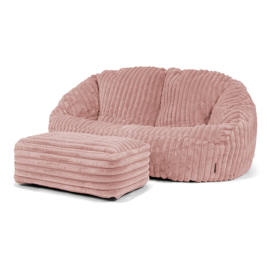 Bubble Sofa Bean Bag - Ultra Plush Cord Dusty Pink 03