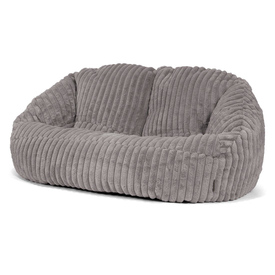 Bubble Sofa Bean Bag - Ultra Plush Cord Grey 04