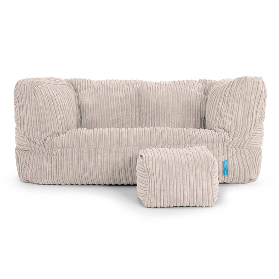 Albert Kids Sofa Bean Bag 2-6 yr - Cord Ivory 02