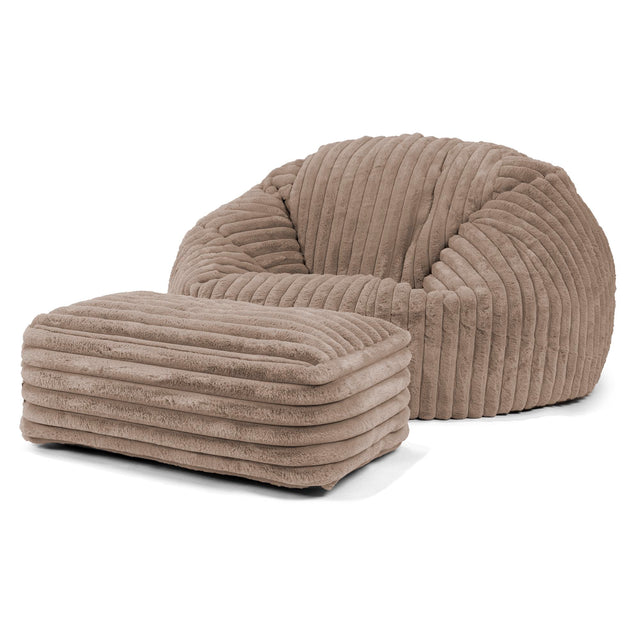 Classic Sofa Bean Bag - Ultra Plush Cord Minky 02