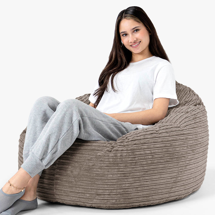 Archi Bean Bag Chair - Cord Dovetail Grey 02