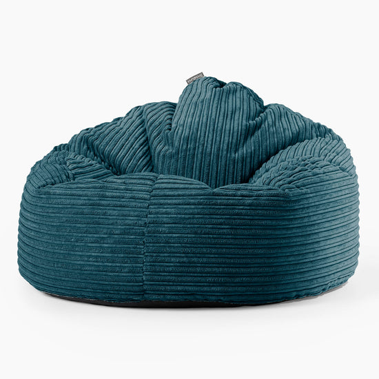 Archi Bean Bag Chair - Cord Teal Blue 01