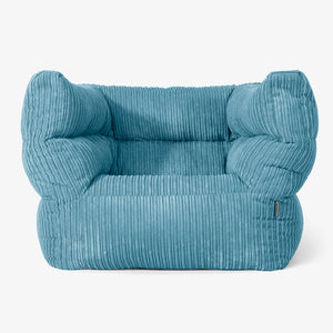 Albert Bean Bag Armchair 2.0 - Cord Aegean Blue