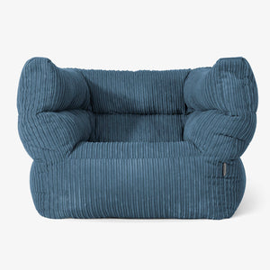 Albert Bean Bag Armchair 2.0 - Cord Navy Blue