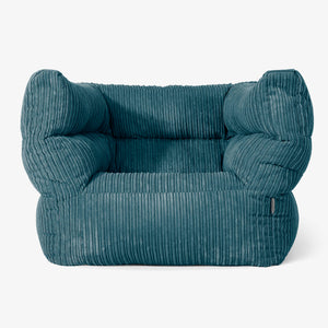 Albert Bean Bag Armchair 2.0 - Cord Teal Blue