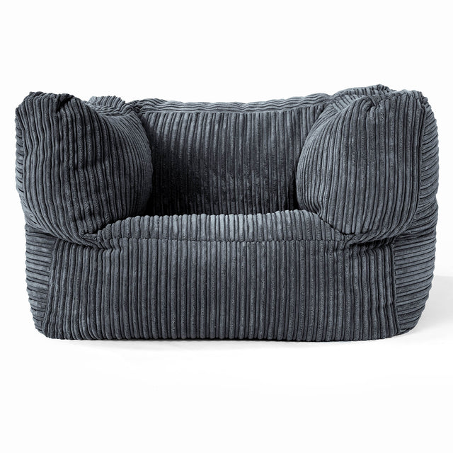 Albert Bean Bag Armchair - Cord Slate Grey 01