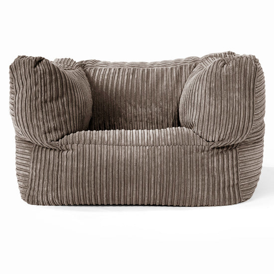 Albert Bean Bag Armchair - Cord Dovetail Grey 01