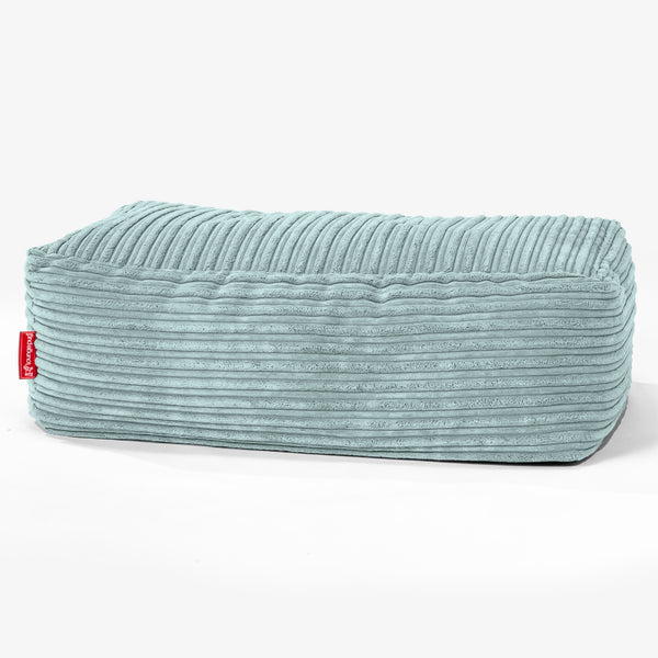 Large Footstool - Cord Mint Green 01