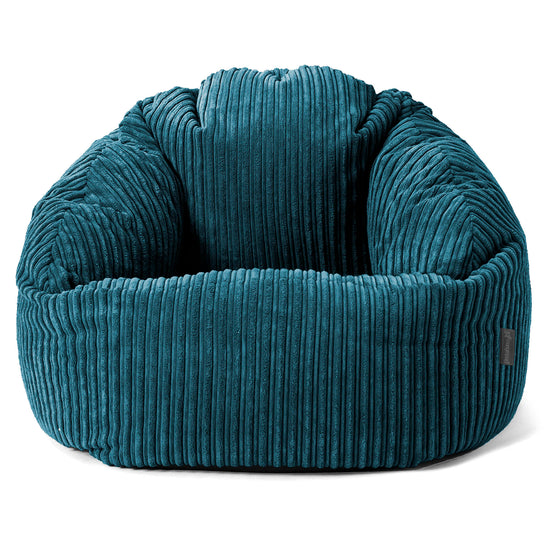 Bubble Bean Bag Chair - Cord Teal Blue 01