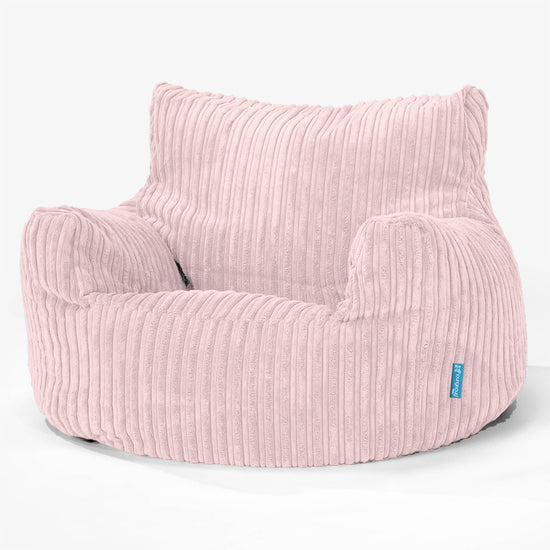 Childs Armchair 3-8 Bean Bag - Cord Blush Pink 01
