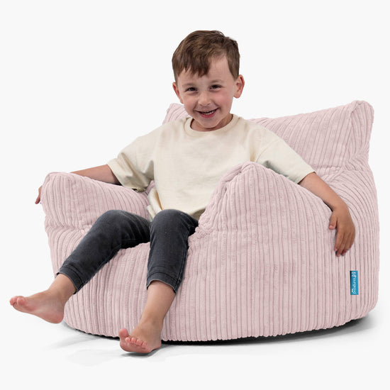 Childs Armchair 3-8 Bean Bag - Cord Blush Pink 02