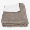 Large Sherpa Throw / Blanket 140 x 200cm - Cord Dovetail Grey 01