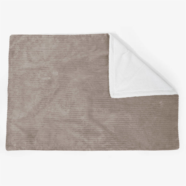 Large Sherpa Throw / Blanket 140 x 200cm - Cord Dovetail Grey 01